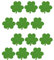 ABOOFAN 12 Pièces sous-bocks Trèfle Dessous De Verre De La Saint Patrick Dessous De Verre Patricks Day Décoration à Trois Feuilles Faveur du Parti en Irlande Duper en Tissu Table à Manger