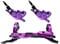 Hellery MTB Hydraulische Scheibenbremsen Set Fahrrad-bremsen Unisex –aluminiumlegierung Fahrrad Bremshebel Vorne 800mm Hinten 1450mm - Violett