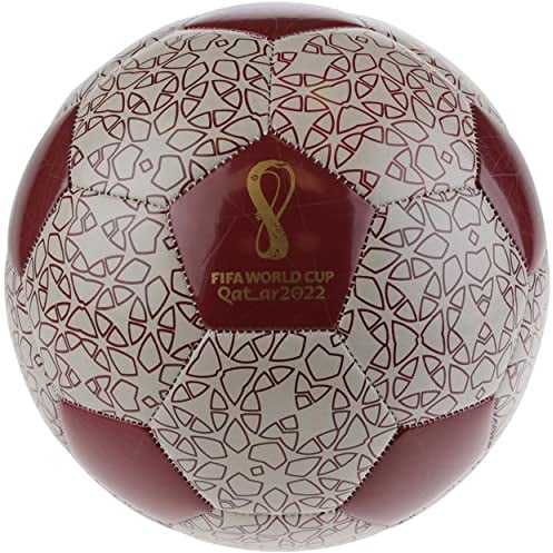 FIFA World Cup Qatar 2022 Official Tournament Soccer Ball, Size 5 Futbol for Youth and Adult Soccer Players, Core Burgundy