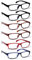 COJWIS Lesebrille 6 Pack herren und Damen Qualität Feder Scharnier Blaulichtfilter Leser Brille(6 Farbe Mischen-1, 2.50)