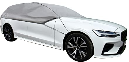 Halbgarage Autoabdeckung für Winter Sommer Herbst kompatibel mit Renault Megane IV | Scheibenabdeckung L-XL