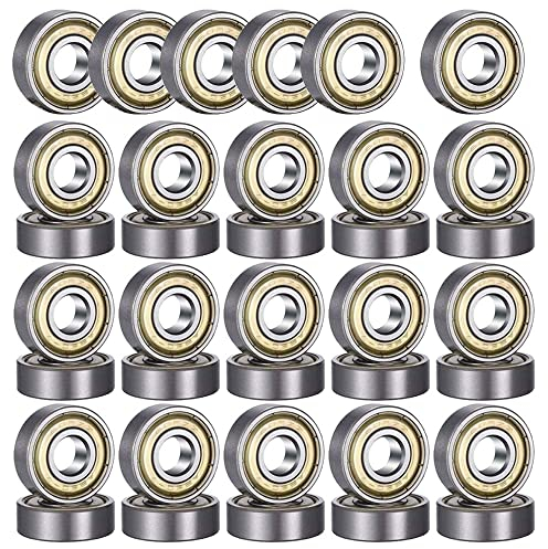 Kugellager, 36 Stück 608 ZZ Kugellager, Double Shielded Miniatur Rillenkugellager, für Skateboards, Roller, Inline Skates