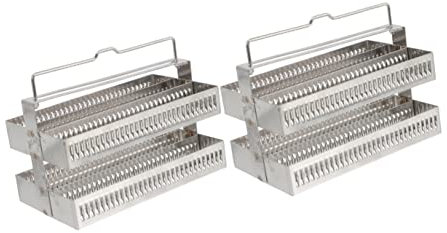 ULTECHNOVO 2pcs Positions Microscope Slides Rack Staining Rack for Laboratory Accessories