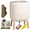 Moutta | Urbalive 3 Plateaux Ivoire Kit Complet I Lombricomposteur Design I 250gr de vers de Compost I Substrat de démarrage I Tapis de Chanvre + Pelle I Intérieur, Balcon et Jardin