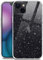moex Sparky Coque de protection pour iPhone 13, avec effet pailleté, en silicone, transparente, fine et souple, transparente, design scintillant, transparent