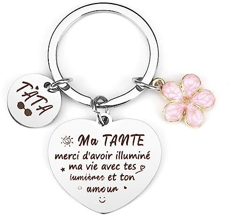 BOMEON Cadeau Tata Porte Clef Cadeau Pour Tata Anniversaire Cadeaux Anniversaire Femme Cadeau tante Anniversaire Cadeau Merci Cadeau Fête Des Meres Cadeaux de Noël Pour Tata Cadeau Tata Original