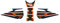 Tankpad Kniepad Set kompatibel für KTM 1290 Super Duke R Orange Blau X850047VA