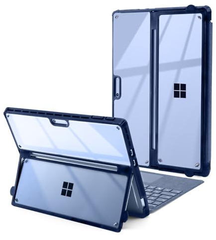 Omnpak Case for Microsoft Surface Pro 11/10/9, 13-inch Shock-Resistant Rugged Multi-Angle Stand Hard Shell Protective Cover, Compatible with Type Cover Keyboard