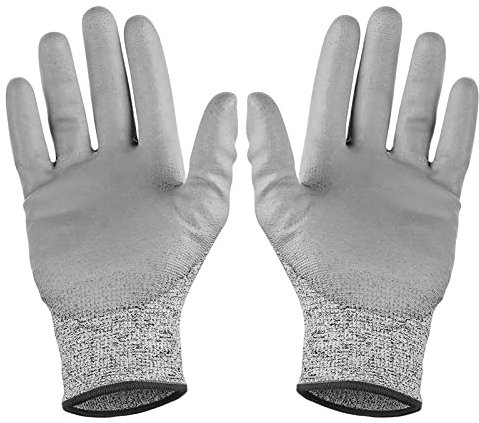 Anloximt Schnittresistente Handschuhe Schnittfeste Handschuhe Schnittresistente Küchenhandschuhe Schnittschutzhandschuhe der Stufe 5 zum Schneiden von Fleisch und Holz