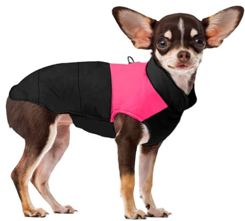 Voarge Vêtement Chaud d'hiver pour Chien - Veste imperméable pour Chiens de Petite, Moyenne et Grande Taille (Rose, L)