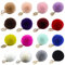 NOVAGO Lot de 16 Pompons Porte Clé Bijou de Sac à Main en véritable Poil de Lapin, Toucher Doux Garanti