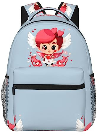 CHRYSM Rucksack für Mädchen, Jungen, Teenager, Schultasche, Büchertasche, Kuriertasche, Tagesrucksack für High School, Uni, Reisen, Arbeit, Love Messenger, One size
