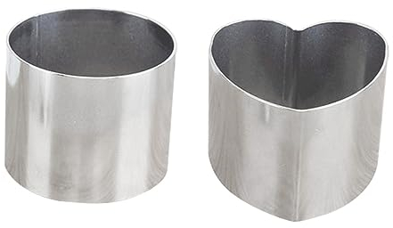 Zerodeko 2st Wiederverwendbar Käse Keksformen Schneeflockenform Edelstahl Ausstechformen Sushi-roller Kaffeelöffel Aus Glas Runder Ausstecher Rostfreier Stahl Tiramisu