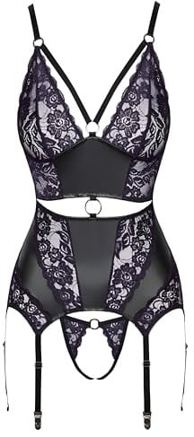 Cottelli Lingerie Strapshemd, Schwarz, XL