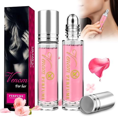 ELF-GRETTER 2 Stück Pheromone Parfum Woman Damen, Pheromon Parfüm, Tragbarer Duft Frauen, Roll-On Pheromon Parfüm für Ziehen Männer und Lang Anhaltenden Duft