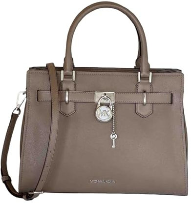 Michael Kors Hamilton Umhängetasche mit Reißverschluss, mittelgroß, genarbtes Leder, Dusk