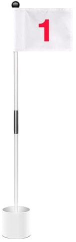 Golf Flag Golf Flag Stick Golf Holes and Flags for Garden Golf Pin Flag Hold Cup Kit for Practice Golf Flag Stick for Backyard Exercises