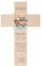 wunderwunsch® - Personalisiertes Taufkreuz mit hochwertigem Spezial-Druck aus massivem Buchenholz - Taufe Geschenk - Holzkreuz Taufe (Arche Tiere)