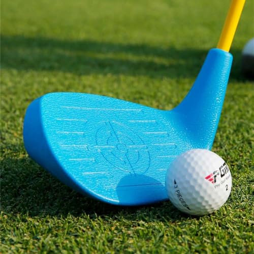 Golf Club Iron for Children, 7 Large Strike Surface Golf Practice Club with Plastic Head and Lightweight Carbon Shaft Teaching Golf Iron (boys,age 3-5)