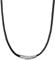 HSWYFCJY Lederkette Herren 3mm Kunstleder Halskette Schwarz Damen Leder kette mit Verschluss Kautschuk Kette 61cm für DIY Anhänger Schmuck