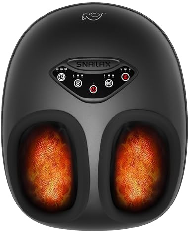 Snailax Fußmassagegerät mit Wärme, Shiatsu Füße Massagegerät Tiefkneten, Kompression, Mehrere Modi & Einstellbare Intensität für Home Office Gebrauch, Geschenke für Frauen Männer, Geburtstagsgeschenk