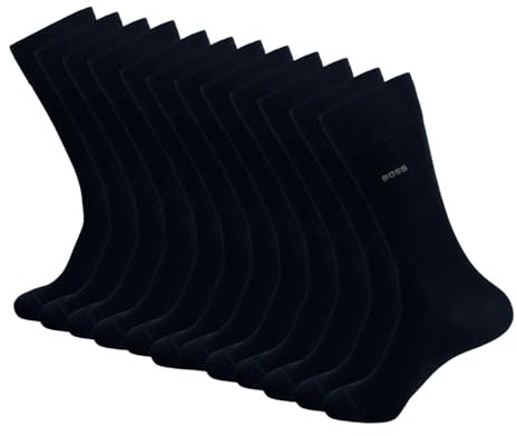 BOSS Herren Business Socken Strümpfe RS Uni Colors CC 6 Paar, Farbe:Navy, Größe:39-42, Artikel:-401 navy