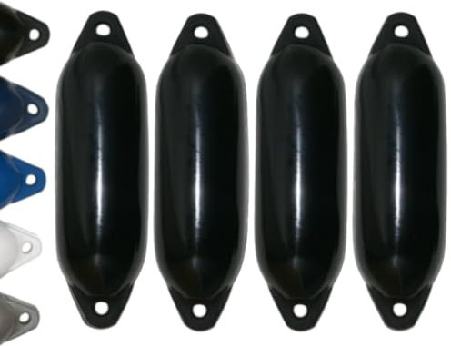 12skipper Bootsfender 4er-Set Majoni Fender Star 15 Langfender - schwarz