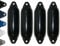 12skipper Bootsfender 4er-Set Majoni Fender Star 15 Langfender - schwarz