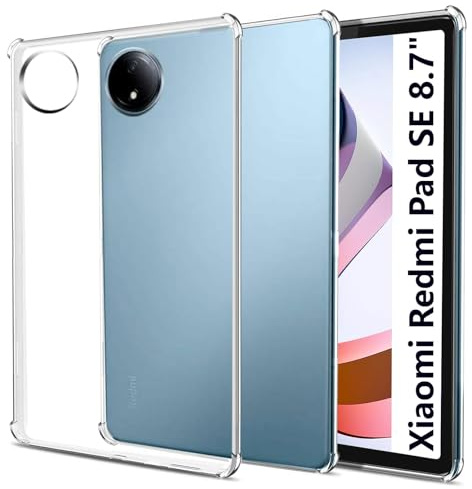 easyBee Hülle Kompatibel mit Xiaomi Redmi Pad SE 8.7 Zoll Case, Ultradünn Silikon Stoßfest Rückseite Abdeckung HD Durchsichtig TPU Tablet Schutzhülle für Redmi Pad SE 8.7 - Klar Transparent