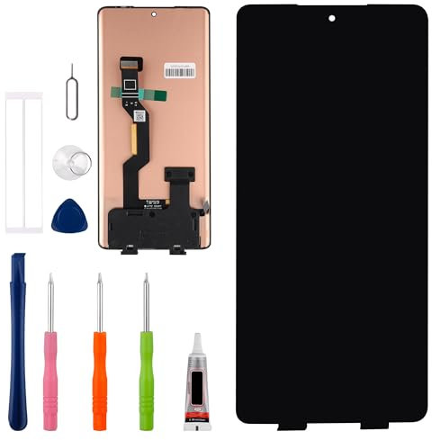 Vvsialeek Display OLED di ricambio compatibile con Moto G85 (Edge 50 Fusion) LCD Touch Screen con funzione di impronte digitali Toolkit