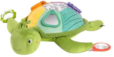 Fehn Activity-Meeresschildkröte XL – Motorikspielzeug zum Sinne & Motorik fördern – zum Beißen, Greifen und Geräusche erzeugen – Spielzeug für Babys und Kinder ab 3+ Monaten