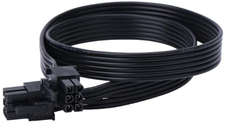 Cable de alimentación plano PCIe macho a macho de 6 pines, durabilidad flexible para PC de juegos, cable de alimentación GPU de 40/60/80/90 cm, cable de alimentación GPU