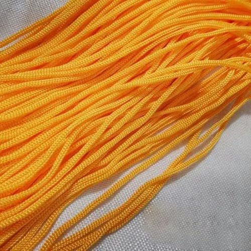 Cordon en Nylon tressé Cordon tressé Creux en Nylon Orange 4 mm, 50 ou 100 mètres