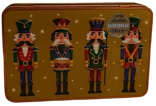Classic Design Shortbread Biscuit Tin Christmas Xmas Decoration (One Selected At Random)