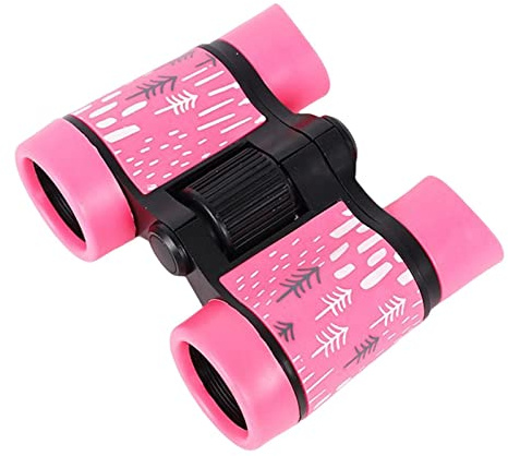 Télescope Jumelles haute résolution pour enfants pour randonnée, voyage, garçons et filles, rose