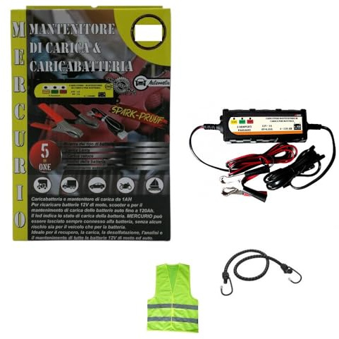 Ladegerät 6 V/12 V für Motorrad, Roller, Auto, kompatibel mit Aprilia Dorsoduro 750, Akku-Ladegerät für Blei- und Gel-Batterien bis zu 120 Ah für Fahrzeuge