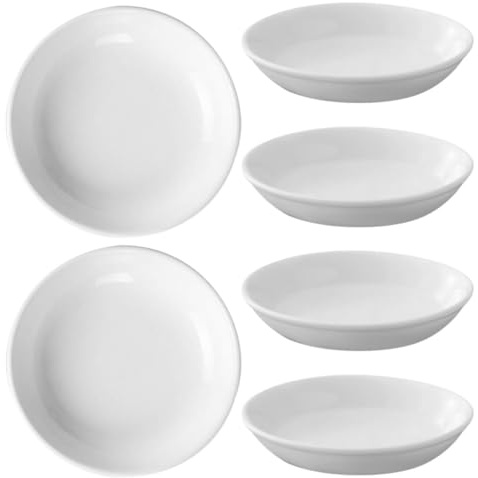 CIMAXIC Vassoio Portacandele Set da 6 Piatti in Ceramica Bianca Versatile Design Semplice e Funzionale per Scaldacera per Decorare la Casa
