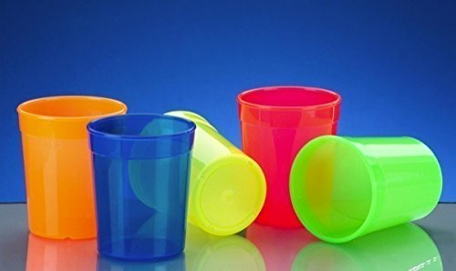 Lot de 20 gobelets réutilisables en plastique Orange 0,5 l