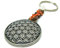Schlüsselanhänger Schlüsselring Blume des Lebens - EIN besonderes Schmuckstück, das Kraft gibt, an Lederband, 7 cm Plus Ring 2,5cm