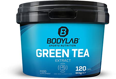 Bodylab24 Green Tea Extract 120 Kapseln, Kapseln mit Grüntee- (50% EGCG) und schwarzem Pfeffer-Extrakt (95% Piperin), hochwertiger Grüntee-Extrakt, beliebt bei Kraftsportlern und Bodybuildern