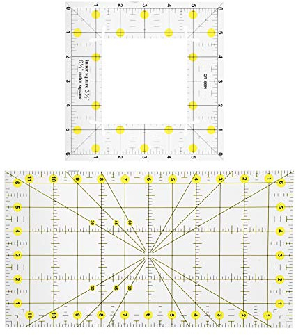 Acryl Quilting Lineale, Quilting Lineal Nähen Zeichnen Messwerkzeuge, Rechteck 11,8x 6,3 Quadrat 6,5x 6,5