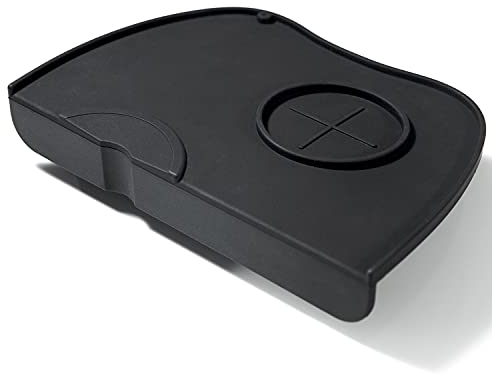 Coffee Tamper Mat Silicone Espresso Tamp Station Black Rubber Tamping Pad Barista Accessrioes for Sage Delonghi Breville Portafilter 21x14cm