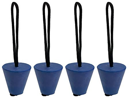 Bitray Kajak-Scupper Plugs mit Umhängeband, Silikon, Scupper Plugs Kajak Scupper Plug Kit – 4 Stück