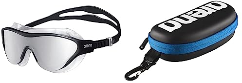 ARENA The One Verspiegelte Anti-Fog Unisex Schwimmbrille & Swim Brillenetui, Brillenetui Hardcase, Brillenetui Hartschale, Schwarz