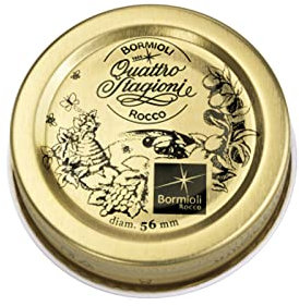 La zappa Deckel für Einmachgläser aus Glas und Mundstücke Bormioli Vier Jahreszeiten (Ø 56 mm - 3 Stopfen)
