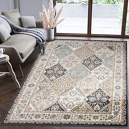 Mazovia Orientalisch Teppich - Traditioneller Teppich für Wohnzimmer, Esszimmer - Orient Teppiche Ornament - ÖKO-TEX Wohnzimmerteppich Grau - 200 x 300 cm