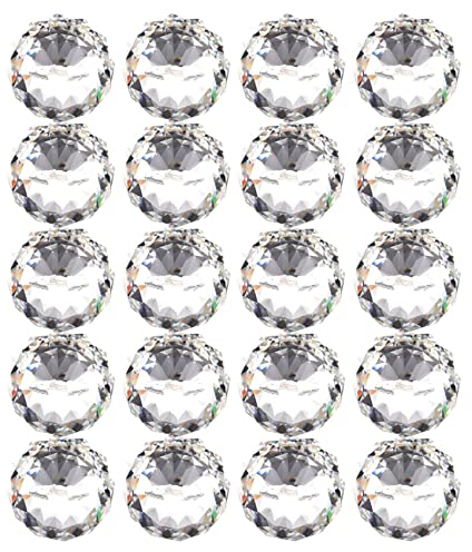 20X 40MM Bola de Pendiente de Cristal Decoracion Facetas Feng Shui ()