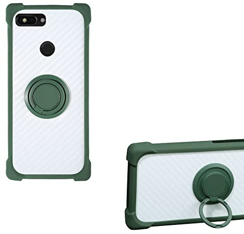 Coque pour QILIVE Smartphone q10s6in4g 6 Pouces Coque Compatible avec QILIVE Smartphone q10s6in4g 6 Pouces Coque Étui Support de Bague métallique 360° en PC + Silicone CSKB-LV