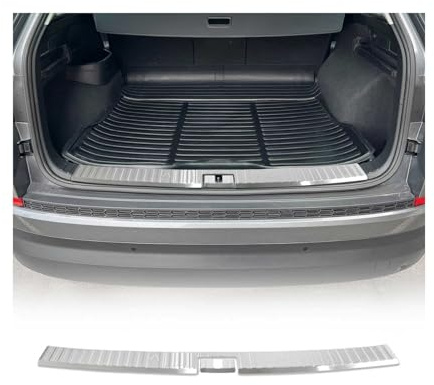 OMAC Ladekantenschutz für Skoda Kodiaq I 2016-2024 Edelstahl Gebürstet | Innen Stoßstangenschutz, Edelstahl Gebürstet, 2tlg, fahrzeugspezifisch