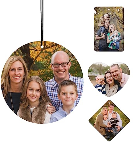 BeNsil Duftbaum Auto Personalisiert - duftbaum Auto mit eigenem Bild/Foto/Text/Logo, Personalisiert Lufterfrischer für Auto, Familie, Geschenke (doppelseitiger Druck)